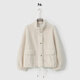 ME HOME YANG【法拉利】美利奴初剪羊毛顯瘦保暖老錢(qián)時(shí)尚毛毛外套 珍珠白 均碼 38(100-120)