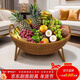 泰禧閣仿藤手工家用創(chuàng  )意零食水果籃收納搖籃客廳果盤(pán)點(diǎn)心面包托盤(pán)編織 仿藤家用水果籃收納搖籃