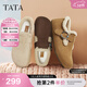 他她（TATA）女鞋冬季新款加絨勃肯鞋保暖鞋子棉鞋休閑鞋CF702DM5 棕黃（絨里） 37
