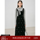 自巧小個(gè)子復古氣質(zhì)打底衫絲絨背心裙套裝女2024秋冬新款兩件套 謐黑色連衣裙 M (4碼)