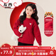 左西女童紅色毛衣拜年服秋冬裝2025新款兒童針織衫女孩冬季保暖潮 白色 160 建議身高160cm左右
