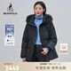 beanpole【新年禮物】90%鵝絨 女士簡(jiǎn)約通勤優(yōu)雅收腰時(shí)尚可拆卸毛領(lǐng)羽絨服 黑色 S 160/84A
