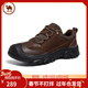 駱駝牌 男士休閑皮鞋磨砂牛皮戶(hù)外工裝大頭鞋 P15A307009 暗棕 39