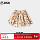 ASK JUNIOR女童褲子2025夏薄款小童花朵滿(mǎn)印大擺A型沙灘裙褲 花色 90