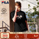 FILA 斐樂(lè )官方男女同款針織T恤2025年夏季純棉寬松休閑情侶短袖t恤