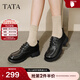 他她（TATA）女鞋2025冬商場(chǎng)同款英倫風(fēng)小皮鞋粗跟牛津鞋新款CWK04CM5 黑色 37