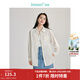 茵曼（INMAN）法式碎花高級感2025夏女新款休閑中長(cháng)吊帶連衣裙子 防曬襯衫-奶油白 -18424160 S