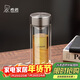 希諾（heenoor）雙層玻璃杯男家用商務(wù)辦公泡茶杯子過(guò)濾車(chē)載水杯XN-9103 410mL