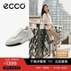 愛(ài)步（ECCO）厚底板鞋女 復古街頭德訓休閑鞋 街頭球鞋272833 灰白色/白色37