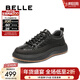 百麗（Belle）厚底增高休閑鞋男2025冬季新款商場(chǎng)同款時(shí)尚潮流板鞋8WF01DM5 黑色 40 (250mm)