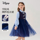 迪士尼（Disney）朱迪兔子警官女童連衣裙2026春季新款長(cháng)袖中大童公主裙生日禮服裙 藍色 均碼 120cm 【建議身高115-125cm,體重40-50斤】