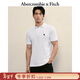 Abercrombie & Fitch【經(jīng)典POLO】小麋鹿圖案男裝25夏季美式通勤短袖T恤 白色 L (180/108A)