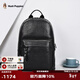 暇步士（Hush Puppies）男士雙肩包大容量電腦包14英寸休閑旅行包男學(xué)生書(shū)包鉚釘元素背包 黑色HA-2111028W-5720