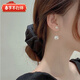 YaoYiZun珍珠耳釘女純銀耳環(huán)流蘇輕奢生日禮物高級感耳飾情人節禮物送女友 珍珠吊墜銀針耳釘短款（代賀卡）