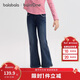 巴拉巴拉balaOne兒童牛仔褲女童喇叭褲2025秋大童甜美長(cháng)褲子208325108004