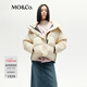 MO&Co.羽絨服【防水防污】裝卸風(fēng)帽實(shí)用多功能設計感摩安珂 米杏色 建議和客服確認尺碼哦 S /160 建議和客服確認尺碼哦