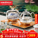 金灶（KAMJOVE）自動(dòng)上水電熱水壺泡茶專(zhuān)用電茶壺燒水壺恒溫一體玻璃燒水泡茶壺H8 香檳金【23*37cm】