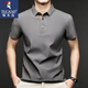啄木鳥(niǎo)（TUCANO）短袖t恤男士夏季翻領(lǐng)polo衫中青年修身休閑百搭上衣 黑灰 XL