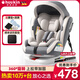 Heekin德國 兒童安全座椅汽車(chē)用0-4-12歲嬰兒寶寶360度旋轉ISOFIX硬接口 尊享灰(遮陽(yáng)棚+上拉帶+側保護)