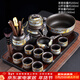 唐豐（TANGFENG） 紫砂自動(dòng)茶具套裝家用小套復古茶壺茶杯辦公待客泡茶神器全套 陌影茶盤(pán)+紫砂竹韻自動(dòng)12頭+品圣