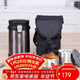 樂(lè )扣樂(lè )扣（LOCK&LOCK）三層便攜式304不銹鋼保溫飯盒保溫桶便當盒+飯盒包 深灰色2L