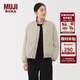 MUJI女式 蓬松棉服 夾克衫 外套女款棉衣 25年冬季 女裝 BD117A5A 淡黃色 M (160/84A)