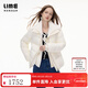 LIME【祝緒丹同款】朗姿/萊茵冬季新品羽絨服女小個(gè)子假兩件鵝絨服 本白色羽絨服 2XL
