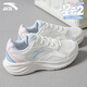 安踏（ANTA）女鞋運動(dòng)鞋女春夏季新款軟底網(wǎng)面跑步鞋厚底減震百搭休閑鞋子女款 象牙白/沙?；?海墨藍 38