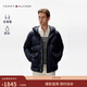 Tommy Hilfiger【加厚保暖】25秋冬新款男裝防水撞色門(mén)襟大口袋連帽羽絨服