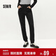 森馬（Semir）森柔|牛仔褲女冬季修身抓毛小腳褲顯瘦休閑潮流長(cháng)褲103724124010