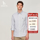 哈吉斯（HAZZYS）男裝小細格商務(wù)通勤長(cháng)袖襯衫ASCZK1ADK43 白色WT 185/104A52