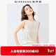 佐丹奴無(wú)袖上衣女新款彈力t恤好看一字領(lǐng)修身針織背心女13325241