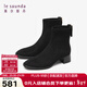 萊爾斯丹2025秋冬新款歐美時(shí)尚西部瘦瘦短筒靴子女鞋48502 黑色BKF 38