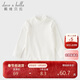 戴維貝拉（DAVE＆BELLA）兒童長(cháng)袖t恤2025秋冬新款女童半高領(lǐng)上衣抗菌防螨女寶寶打底衫