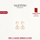 華倫天奴VALENTINO[禮物]女士 VLOGO SIGNATURE 金屬仿珍珠耳環(huán) 金色/奶油色 均碼