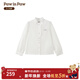 PawinPaw【商場(chǎng)同款】卡通小熊童裝25年冬季新款女童立領(lǐng)休閑襯衫 Ivory象牙色/39 130