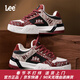 Lee男鞋冬季新款潮流休閑鞋百搭復古男士運動(dòng)板鞋厚底增高鞋子男潮鞋 紅色 41 【偏大/請拍小一碼】