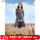 百圖betu女裝2025秋季新款連衣裙氣質(zhì)灰顯白簡(jiǎn)約顯瘦裙子女2509T98 灰色 S