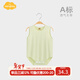Aengbay昂貝[冰莫?]包屁衣背心嬰兒夏季薄款新生兒三角哈衣吊帶連體衣 綠色 66cm