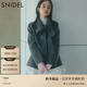 SNIDEL2025秋冬新品簡(jiǎn)約蝴蝶結系帶羊毛大衣毛呢外套SWFJ255067 灰色 M (1)