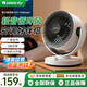 格力（GREE）空氣循環(huán)扇節能家用電風(fēng)扇渦輪左右搖頭小風(fēng)扇辦公室宿舍床頭桌面風(fēng)扇輕音移動(dòng)小臺扇空調伴侶 黑白色【機械款】3檔調節/左右搖頭