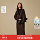 茵曼（INMAN）高級感V領(lǐng)羊毛連衣裙2025冬季女裝新款寬松長(cháng)款針織長(cháng)裙子  咖色 L