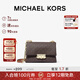MICHAEL KORS新年禮物輕奢MK女包CECE老花斜挎包鏈條包 小號 深棕色/橡果棕色