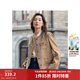 茵曼（INMAN）法式小香風(fēng)短外套冬季女長(cháng)袖洋氣小個(gè)子休閑夾克上衣 淺駝色 L