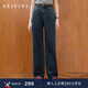 詩(shī)凡黎（‘S EIFINI）孟子義代言【加絨上新】經(jīng)典直筒高腰顯瘦休閑牛仔長(cháng)褲2025冬新款 【常規版155-165cm】牛仔藍 M