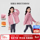 左西女童襯衫加絨兒童復古加厚2025新款女孩搖粒絨保暖襯衣 粉色 140