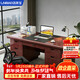 洛來(lái)寶油漆工位辦公桌帶抽屜木質(zhì)書(shū)桌寫(xiě)字桌臺式職員財務(wù)辦公桌1.2米