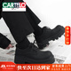 卡帝樂(lè )鱷魚(yú)（CARTELO）德比鞋男款新款啞光厚底增高馬丁鞋子男士休閑黑色英倫風(fēng)小皮鞋 黑色 42 【標準皮鞋碼-相當于運動(dòng)鞋43碼】