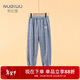 努比屋兒童家居褲女童秋冬季珊瑚絨加絨睡褲男童居家睡衣中大童褲子