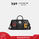 蔻馳（COACH）奧萊男士男包經(jīng)典標志VENTURER 27號大容量旅行手提包通勤 青銅色硬件/炭黑色 混合色